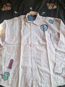 Full White Stylish Shirt 46 Size