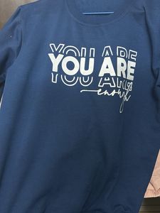 Blue Graphic Print Sweatshirt