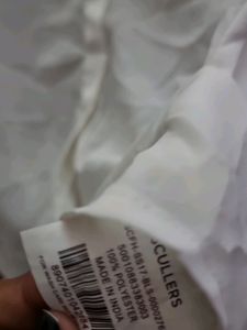SCULLERS white Full Sleeve High Collar Top