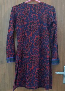 Woolen Red Kurta Set