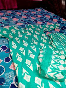 Pure Cotton Kurta Pant Dupatta Set