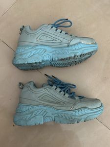 Blue Platform Sneakers