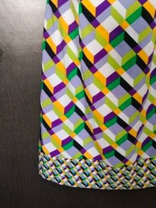 Geometric Print Sleeveless Dress