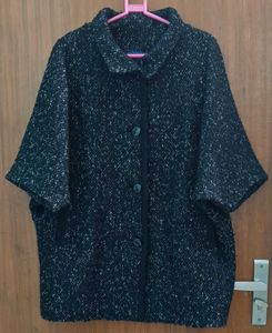 PIERRE CARDIN Textured Black Coat