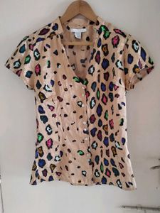 Leopard Print Button-Down Shirt