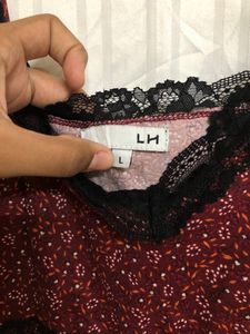 LH Maroon Sleeveless Dress