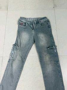TOMMY HILFIGER Men Grey Cargos Jeans
