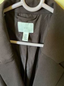 H&amp;m Unisex Coffee Brown Oversized Blazer