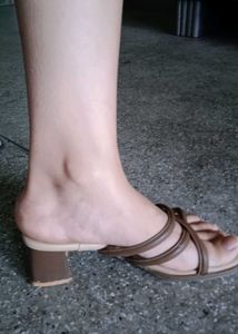 Elegant Brown Heeled Sandals