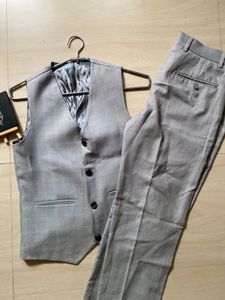 *Brand New Wedding Gray Vest &amp; Pants Set