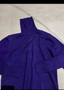 Purple Turtleneck Sweatshirt