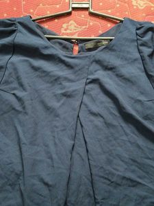 Dark Blue Flowy Top