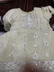 Heavy Kurti Pant With Work Duptta