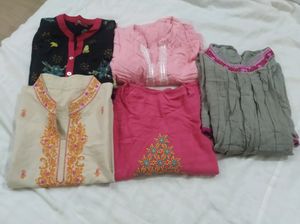 For Donetion 🙏38&#39;&#34; Size Combo Pack Of Kurtis In Cotton Fabric