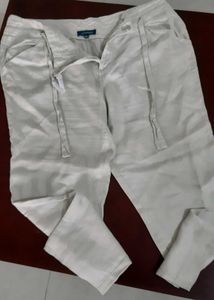 Linen Blend Pants/ trousers women