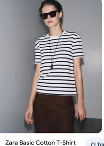 Zara Striped Cotton Tee