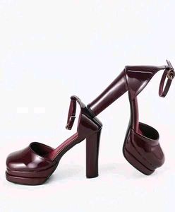 Burgundy Platform Heels