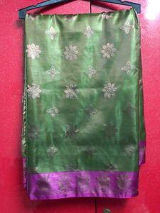 Green &amp; Purple Art Silk Saree