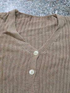 Brown Knit Cardigan
