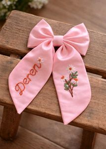Personalized Embroidered Hair Bow (Pack Of 1)