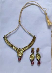 Pink Beaded Ethnic Necklace