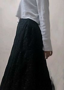 Elegant Vintage Tiered Long Skirt
