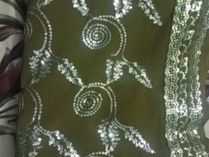 Beutiful Saree Olive Colour