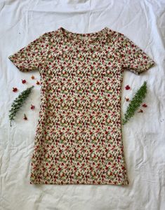 Beautiful Floral Korean Dress