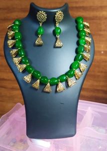 Elegant Green Beads Set