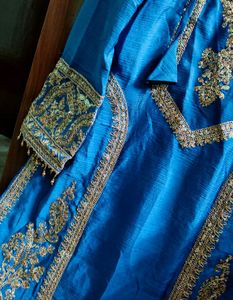 Pure Chinnon Silk With Heavy Embroidery Work❤️‍🔥