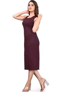 Elegant Maroon Bodycon Dress