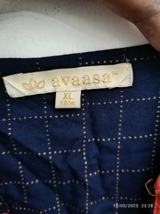 Rust Red With Navy Blue Avaasa Brand Kurta(xl)