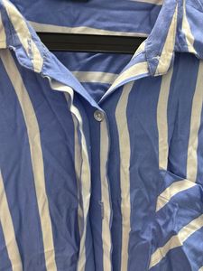 Striped Blue &amp; White Shirt