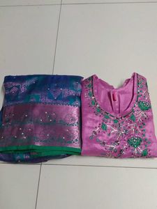 Elegant pattu pavadai Set