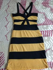 Striped Bodycon Dress Both Are Combo