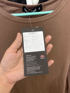 Brown Long Sleeve Top