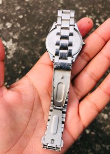 Unisex Silver Analog Watch