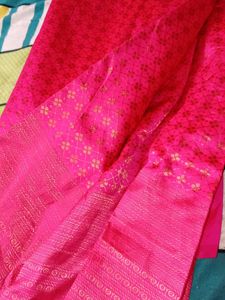 Pink Patterned Ethnic Sare