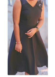 Sleeveless Black Fit & Flare Dress