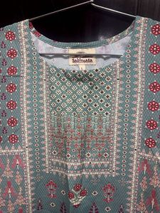 Teal Printed Kurta