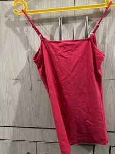 Red Spaghetti Strap Tank Top