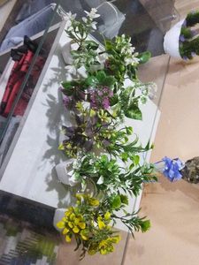 Set Of 10 Mini Artificial Plants.