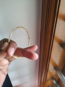 Sparkling Gold-Toned Stone Studded Bangle