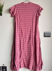 Foil-Printed Pink Kurta