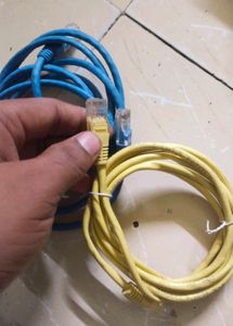 Ethernet Cables - Blue &amp; Yellow LAN CABLE