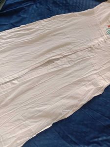 Trendy White Kurta With Slit For Women (30-32)