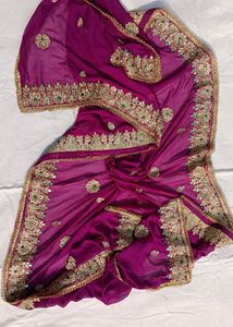Very Soft And Havy Work Chiffon Dupatta