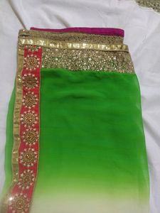 3 in 1 colour saree