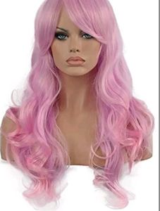 Moira synthetic Baby Pink hair wig for cosplay