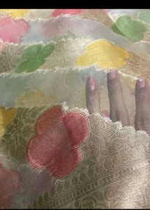 New Organza Saree With Blouse Fabric